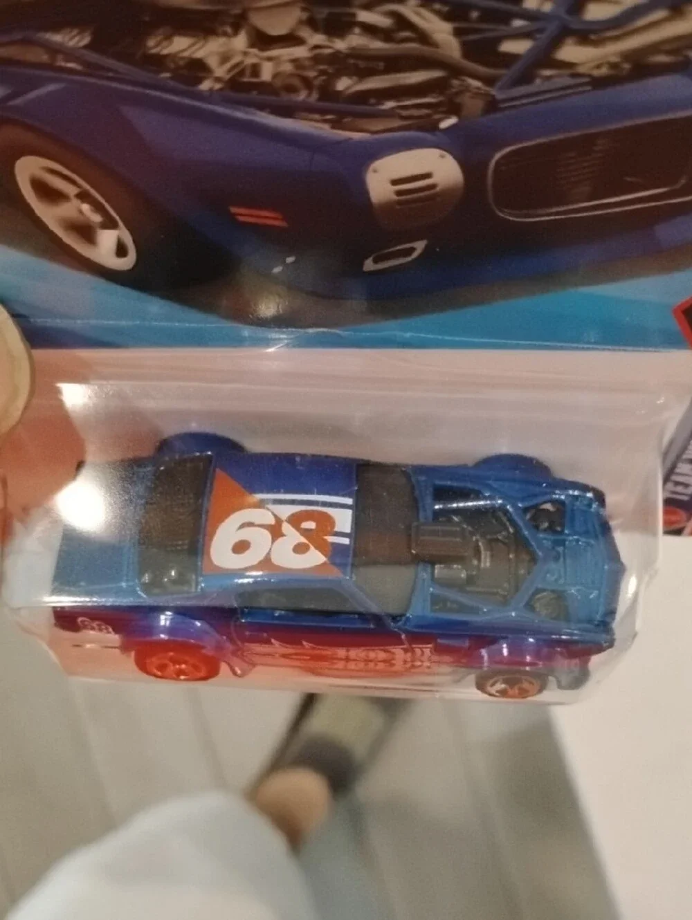 Mattel Hot Wheels 1970 Pontiac Firebird - Blue with White & Red Graphics